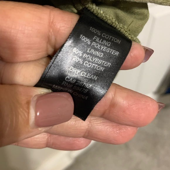 JOIE Diamond Quilted Utility Barn Chore Jacket Olive Green Cotton NWT Medium - Picture 5 of 5